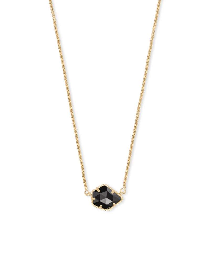 Kendra Scott - Tess Gold Small Pendant Necklace - Black