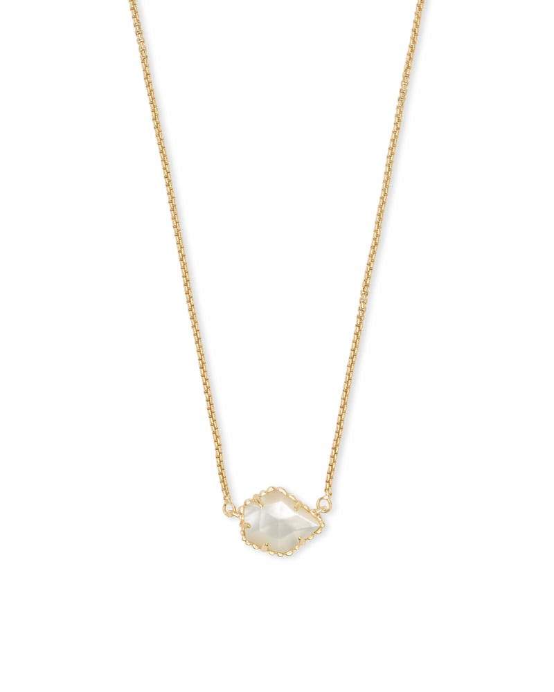 Kendra Scott - Tess Gold Small Pendant Necklace - Ivory