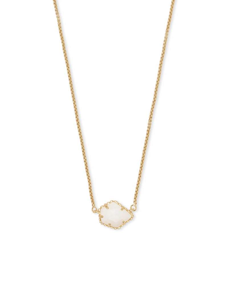 Kendra Scott - Tess Gold Small Pendant Necklace - White