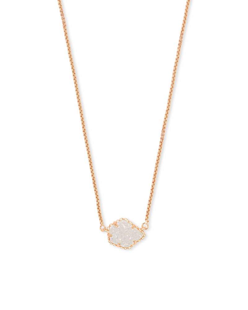 Kendra Scott - Tess Rose Gold Pendant Necklace - Iridescent Drusy