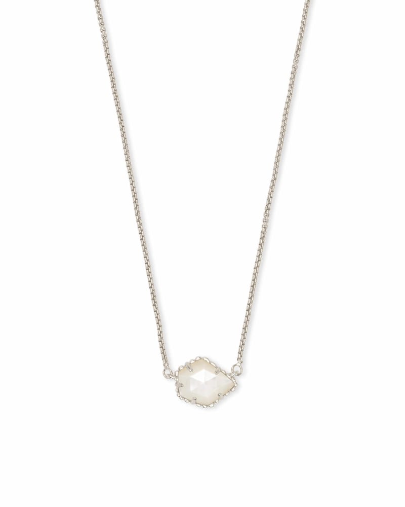 Kendra Scott - Tess Silver Small Pendant Necklace - Ivory