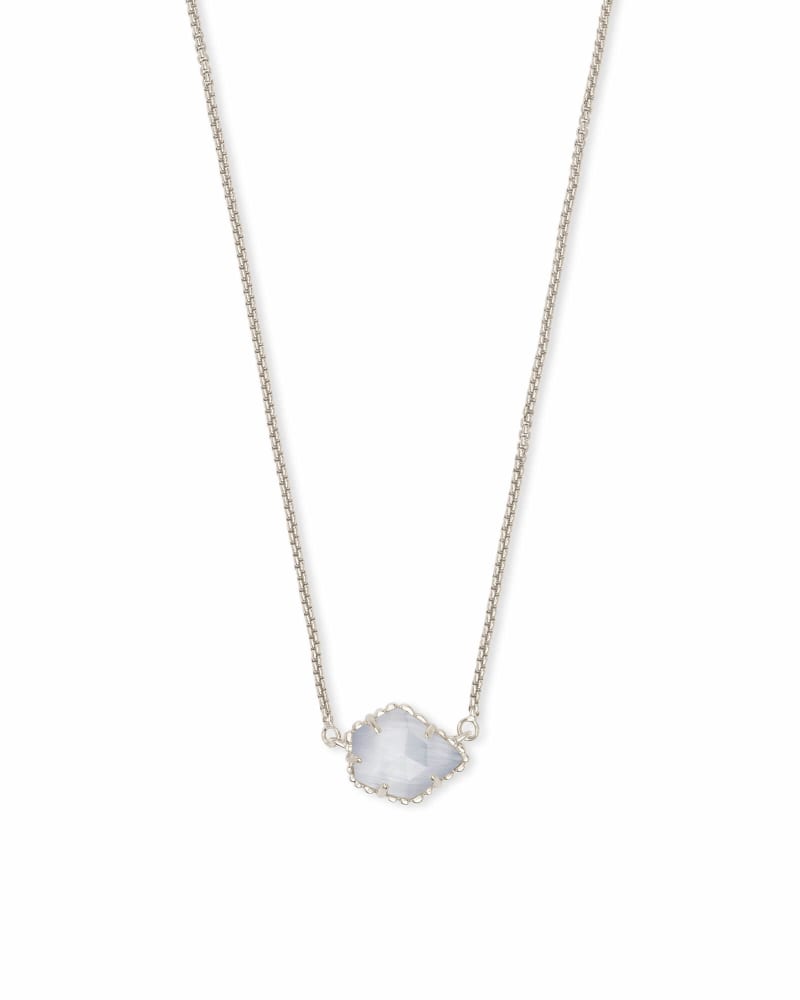 Kendra Scott - Tess Silver Small Pendant Necklace - Slate
