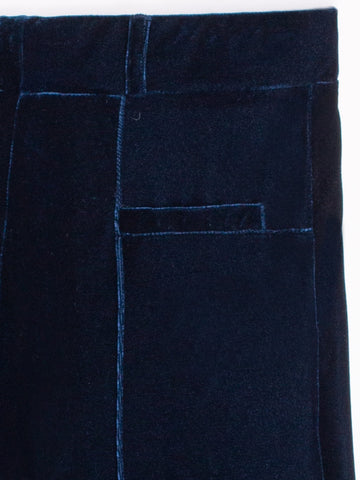 Vilagallo Carla Blue Velvet Trousers