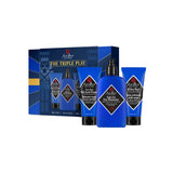 Jack Black The Triple Play holiday gift box with Pure Clean Daily Facial Cleanser, Double-Duty Face Moisturizer SPF 20 and All-Over Wash