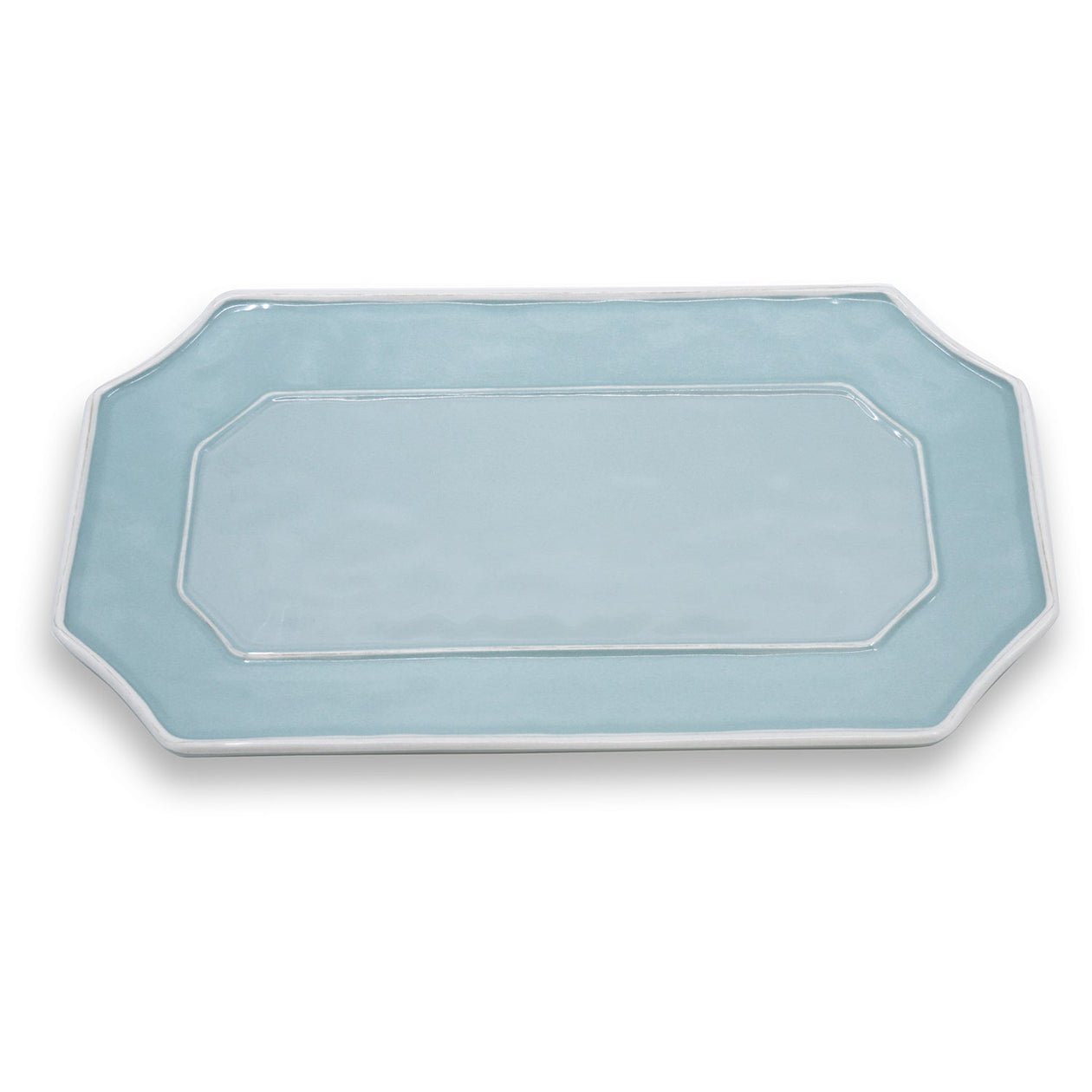Vida Charleston Blue Long Rectangular Platter Large