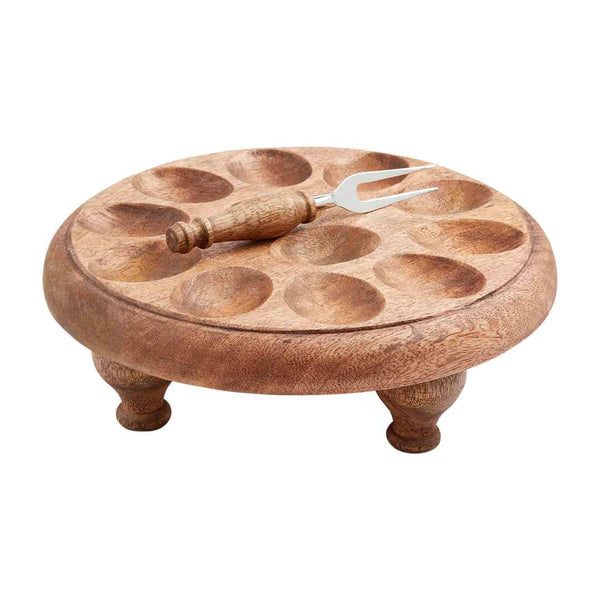 Mudpie - Stand - Wood Pedestal Devil Egg
