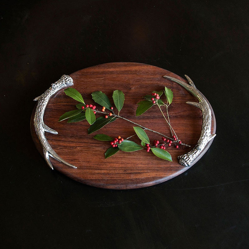 Beatriz Ball - Cutting Board - Wood Western Antler Oval