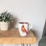 Dean Crouser Watercolor Red and White Cardinal Mug 16oz