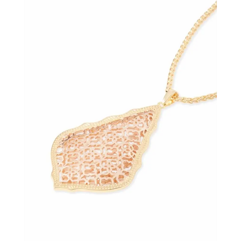 Kendra Scott - Aiden Gold Long Pendant Necklace - Rose