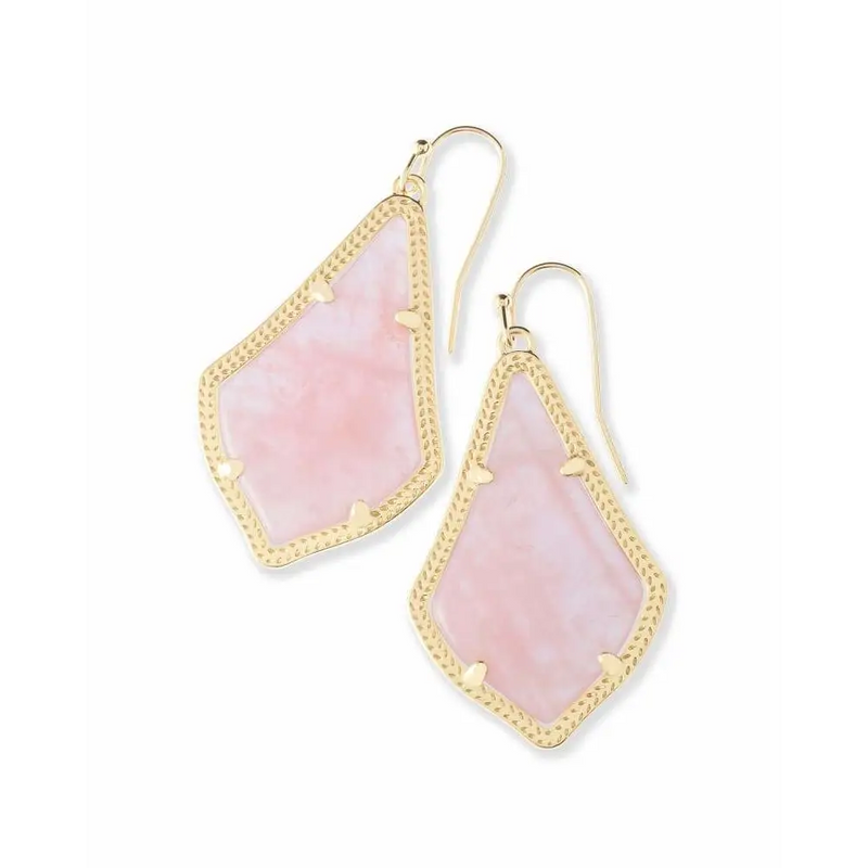 Kendra Scott - Alex Gold Drop Earrings - Rose Quartz