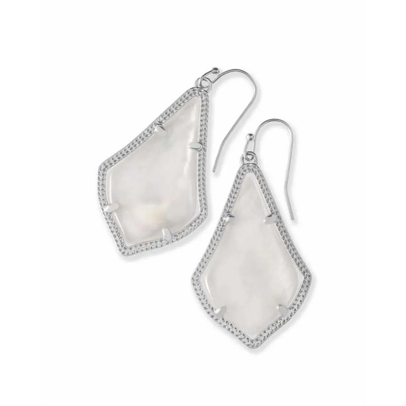 Kendra Scott - Alex Silver Drop Earrings - Ivory Mother