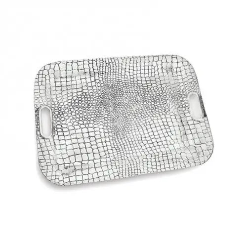 Beatriz Ball - Trays - Croc Rectangular Tray with Handles