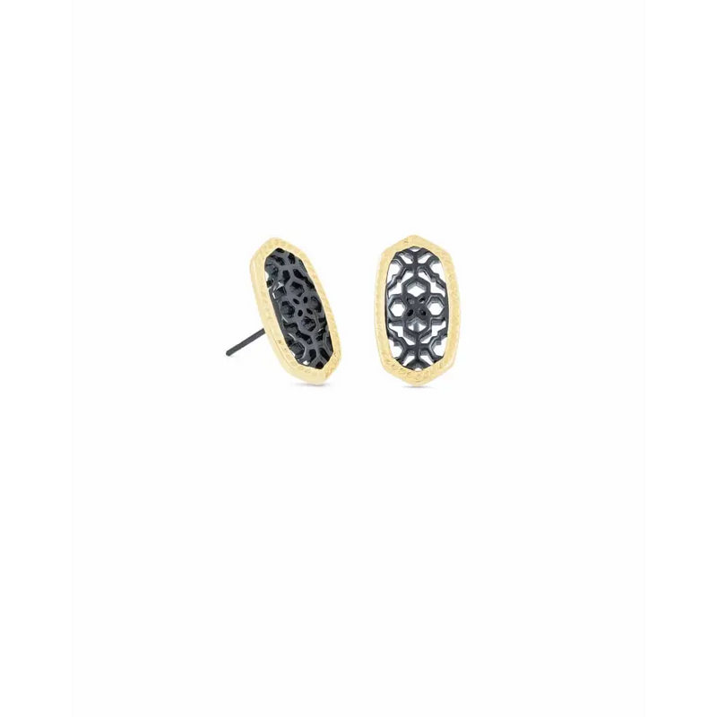 Kendra Scott - Ellie Gold Stud Earrings - Gunmetal