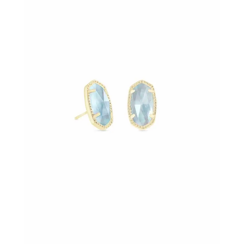 Kendra Scott - Ellie Gold Stud Earrings - Light Blue