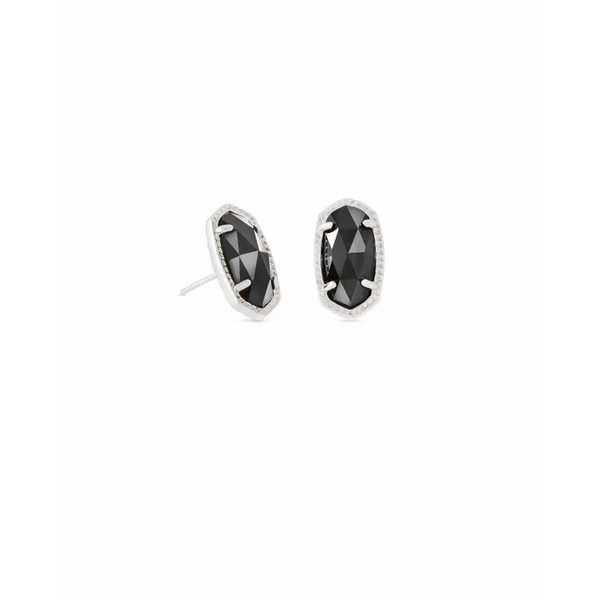 Kendra Scott - Ellie Silver Stud Earrings - Black