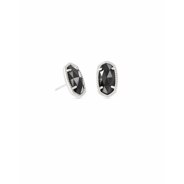 Kendra Scott - Ellie Silver Stud Earrings Black