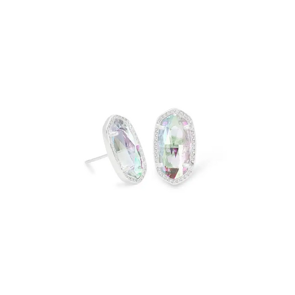 Kendra Scott - Ellie Silver Stud Earrings - Dichroic Glass