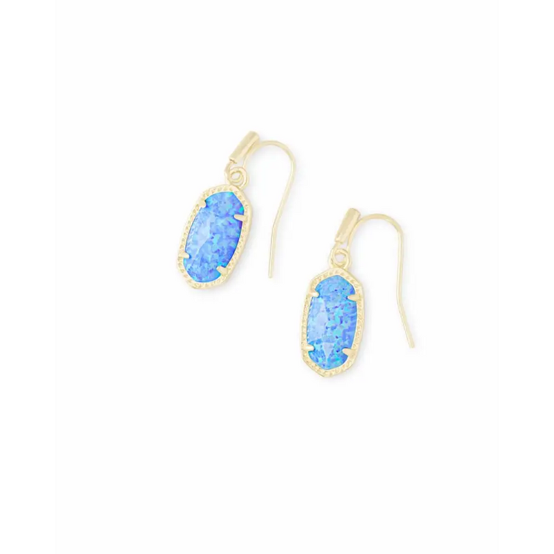 Kendra Scott - Lee Gold Drop Earrings - Ocean Kyocera Opal