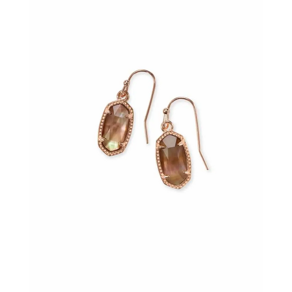 Kendra Scott - Lee Rose Gold Drop Earrings - Brown Mother