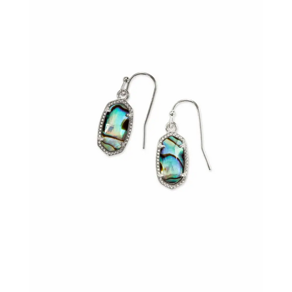 Kendra Scott - Lee Silver Drop Earrings - Abalone Shell