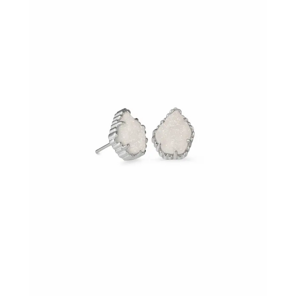 Kendra Scott - Tessa Silver Stud Earrings - Iridescent Drusy