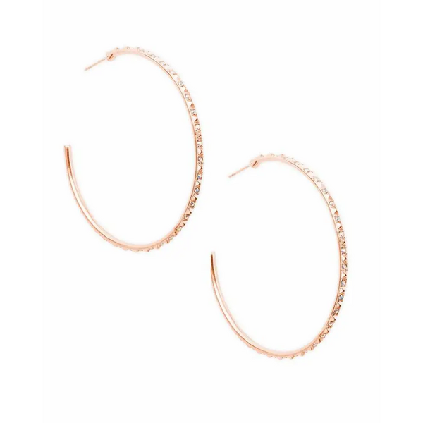 Kendra Scott - Val Hoop Earrings Iridescent Crystal - Rose