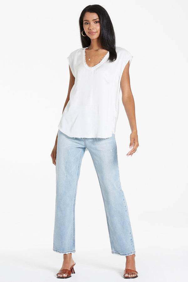 Dear John Denim - Tops - Yanis Silky White Top
